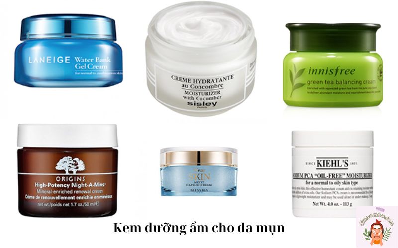 Kem dưỡng ẩm cho da mụn